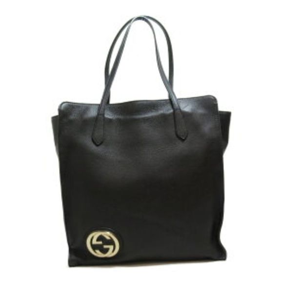 Gucci Tote Bag Leather Black - Picture 1 of 11